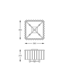 Zuma Line Palace Gold/Gold 4xG9 Matte Gold Ceiling Lamp C0523-04A-U8AC. - product 2