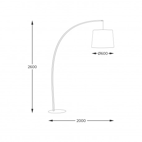 Zuma Line Mangri Lampa Podłogowa Biała Czarny / Biały 3060