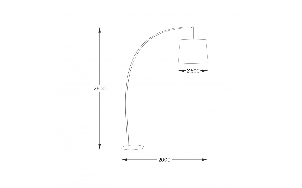 Zuma Line Mangri Lampa Podłogowa Biała Czarny / Biały 3060