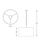 Pendant lamps with lampshade - Zuma Line Pendant Inga P06-Gd-Bl P06-GD-BL blue - product 3