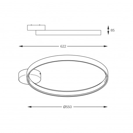 Zuma Line Circle Lampa Sufitowa LA0769 Biały mat