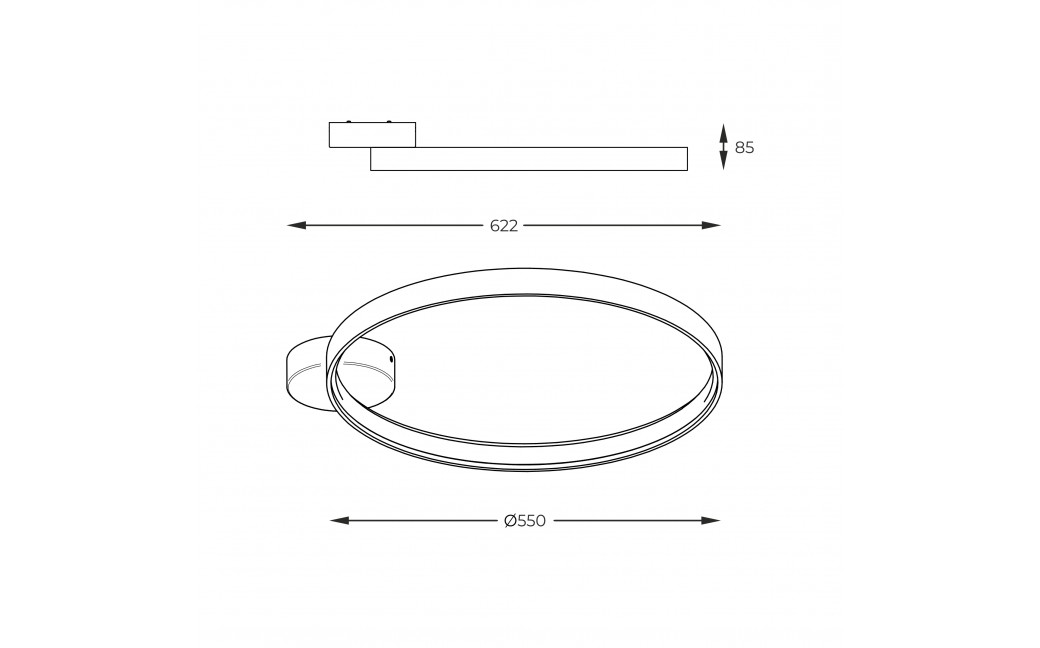 Zuma Line Circle Lampa Sufitowa LA0769 Biały mat