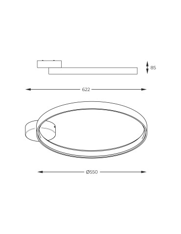 Zuma Line Circle Lampa Sufitowa LA0770 czarny mat - produkt 2