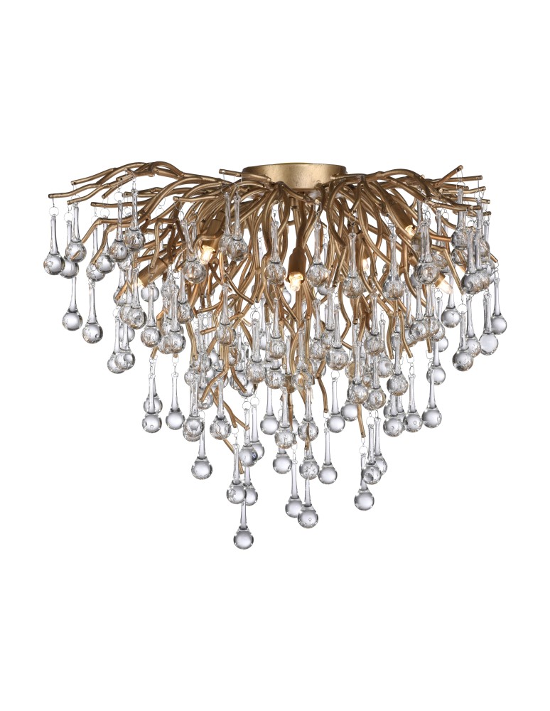 Designer ceiling lamps - Paul Neuhaus Icicle Ceiling Lamp Old Brass 8091-11 - product kolory-swiatla.pl 2
