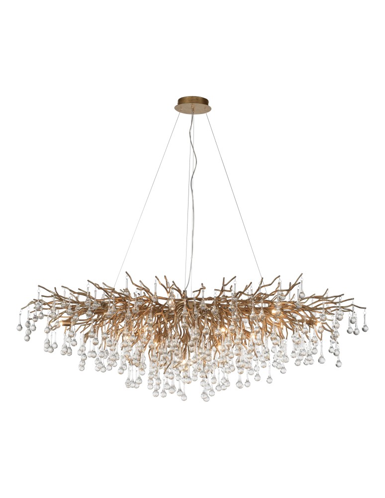 Glamour pendant lamps - Paul Neuhaus Icicle Pendant Lamp Old Brass 2031-11 - product kolory-swiatla.pl 2