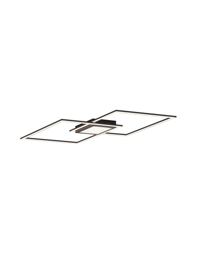 Ceiling lamps - Leuchten Direkt Asmin Ceiling Spread 3 Light Modes Adjustable Plain Wall Switch Black 14695-18 - product kolory-swiatla.pl 2