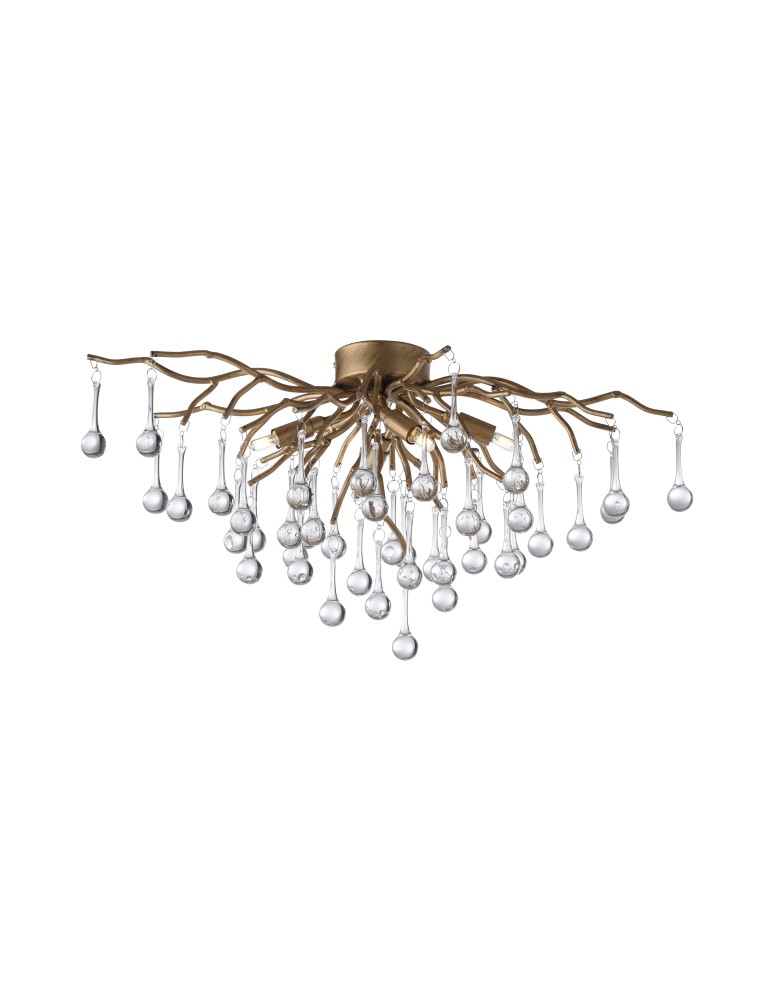 Designer ceiling lamps - Paul Neuhaus Icicle Ceiling Reflector Lamp Old Brass 8090-11 - product kolory-swiatla.pl 2