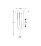 Pendant lamps spheres - Zuma Line Ali Pendant Lamp Black / Gold 5642 - product 2