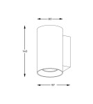 Tube wall lamps - Zuma Line Sandy WL Round Wall lamp Black/Black 92696-N - product 2