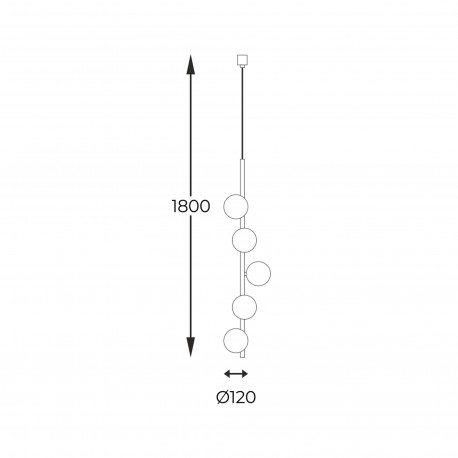 Zuma Line Ali Lampa Wisząca 5648 czarny