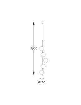 Zuma Line Ali Pendant Lamp 5648 black - product 2