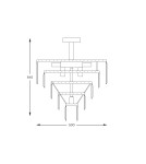 Ceiling lamps with crystals - Zuma Line Amedeo Ceiling Lamp FC17106/6+3+1-GLD gold. - product 2