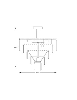 Zuma Line Amedeo Ceiling Lamp FC17106/6+3+1-GLD gold. - product 2