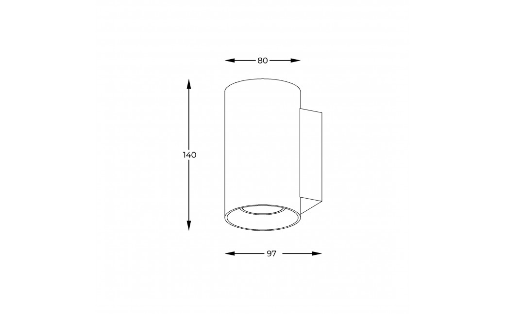 Zuma Line Sandy WL Round Kinkiet Biały/White 92695-N