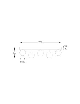Zuma Line Ali Ceiling Lamp Black / Gold 5643 - product 2