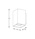 Tube wall lamps - Zuma Line Sandy WL Square Wall lamp Black/Black 92698-N - product 2