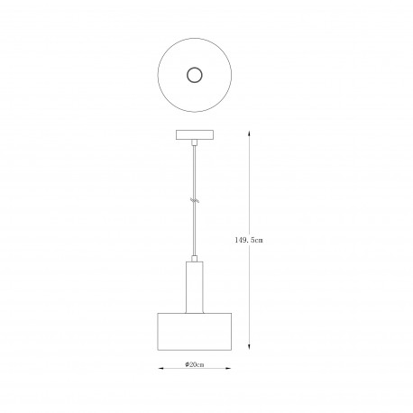 Zuma Line Leo Lampa Wisząca A8133 czarny mat