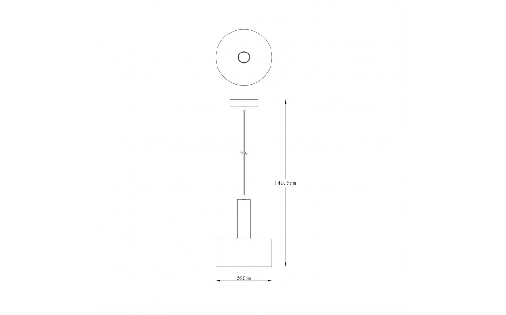 Zuma Line Leo Lampa Wisząca A8133 czarny mat