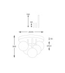 Ceiling lamps spheres - Zuma Line Ali Ceiling Lamp 5645 black - product 2