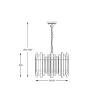 Glamour chandeliers - Zuma Line Alexandria Pendant Lamp P0556-06D-V7V7 gold. - product 4