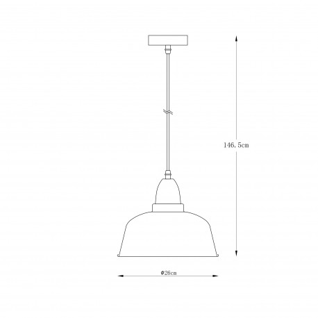 Zuma Line Mensa Lampa Wisząca A8063-BK czarny mat