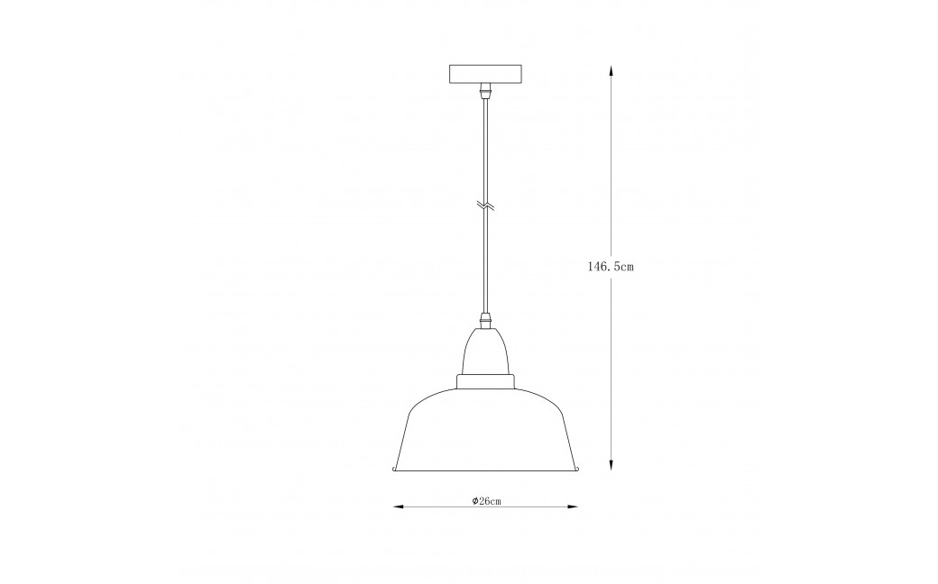 Zuma Line Mensa Lampa Wisząca A8063-BK czarny mat