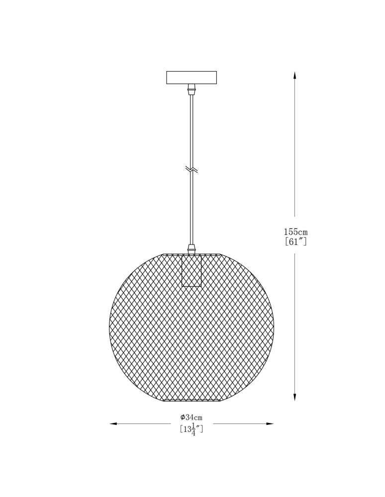 Single pendant lamps - Zuma Line Orion Pendant Lamp A8129L gold. - product kolory-swiatla.pl 2