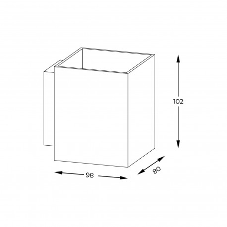 Zuma Line Sola WL Square Kinkiet Biały/White 91062-N