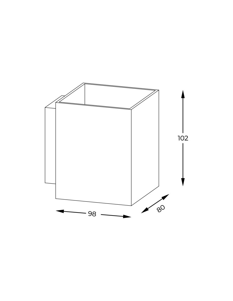 Square wall lamps - Zuma Line Sola WL Square Wall lamp White/White 91062-N. - product kolory-swiatla.pl 2