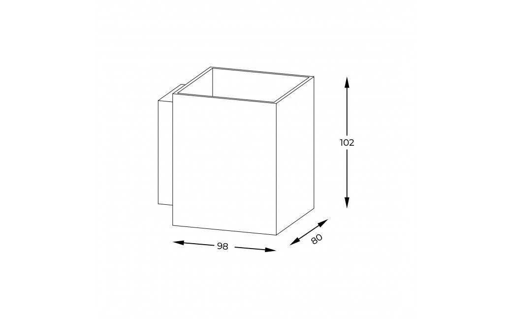 Zuma Line Sola WL Square Kinkiet Biały/White 91062-N