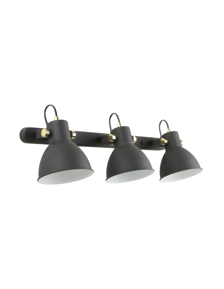 Triple wall lamps - Zuma Line Delta Wall lamp A6004S-3A matte black - product kolory-swiatla.pl 2