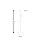 Floor lamps spheres - Zuma Line Ali Floor Lamp Black / Gold 5649 - product 2