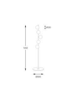 Zuma Line Ali Floor Lamp Black / Gold 5649 - product 2