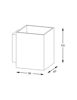 Zuma Line Sola WL Square Kinkiet Czarno-Złoty/Black-Gold 91063-N - produkt 2
