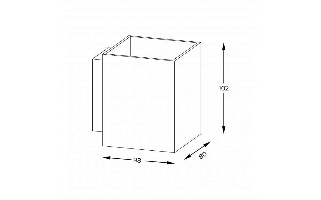 Zuma Line Sola WL Square Kinkiet Czarno-Złoty/Black-Gold 91063-N