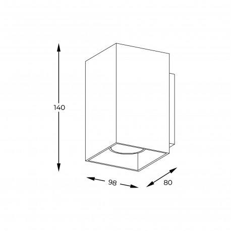 Zuma Line Sandy WL Square Kinkiet Biały/White 92697-N