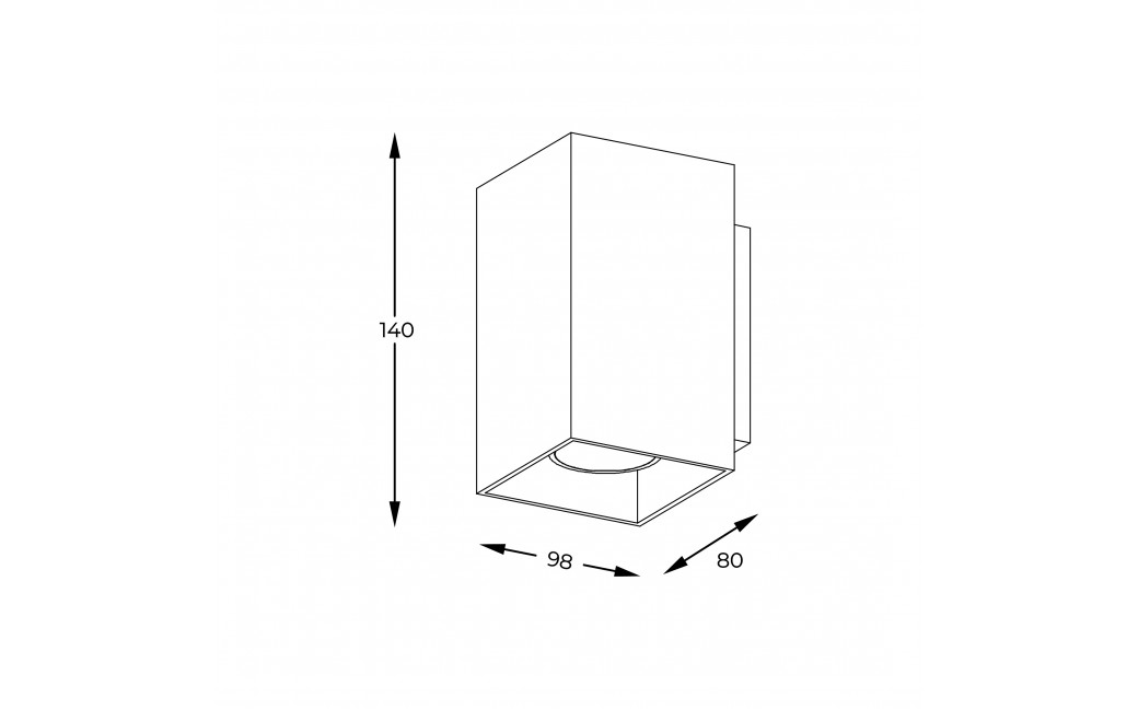 Zuma Line Sandy WL Square Kinkiet Biały/White 92697-N