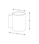 Tube wall lamps - Zuma Line Sola WL Round Wall lamp Black-Gold/Black-Gold 91061-N - product 2