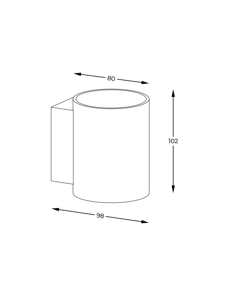 Tube wall lamps - Zuma Line Sola WL Round Wall lamp Black-Gold/Black-Gold 91061-N - product kolory-swiatla.pl 2