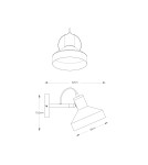 Adjustable wall lamps - Zuma Line Sigma Wall lamp A6002 matte black - product 2