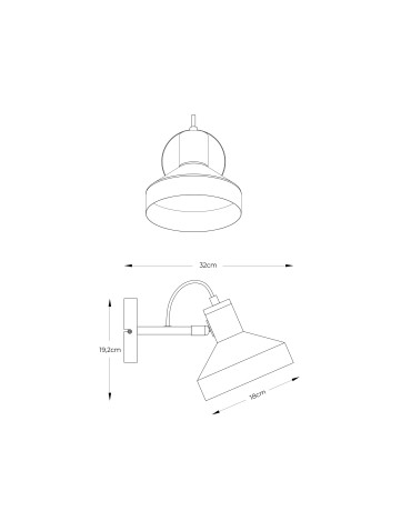 Zuma Line Sigma Wall lamp A6002 matte black - product 2