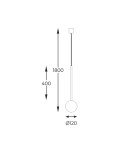 Pendant lamps spheres - Zuma Line Ali Pendant Lamp 5639 black - product 2