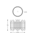 Glamour ceiling lamps - Zuma Line Alexandria Ceiling Lamp C0556-06D-V7V7 gold. - product 3