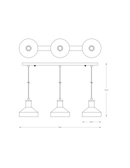 Zuma Line Sigma Lampa Wisząca A8016S-3A czarny mat - produkt 2
