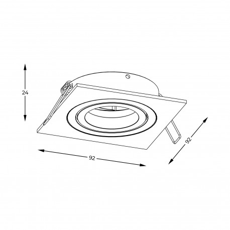 Zuma Line Rondoo Spot ARGU10-041-N czarny