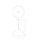 Round pendant lamps - Zuma Line Vela Pendant Lamp A8001XL-BK matte black - product 2