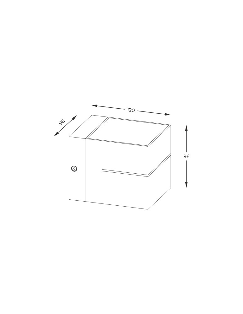 Square wall lamps - Zuma Line Transfer WL 2 Wall lamp White/White 91066-N - product kolory-swiatla.pl 2