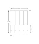 Pendant lamps on a strip - Zuma Line Madera Natural Wood Pendant Lamp 8620403 - product 2