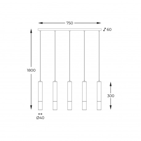 Zuma Line Madera Lampa Wisząca Drewno Naturalne 8620403