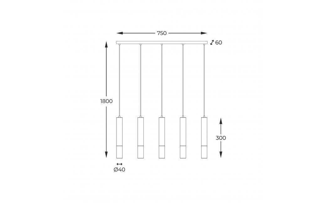 Zuma Line Madera Lampa Wisząca Drewno Naturalne 8620403